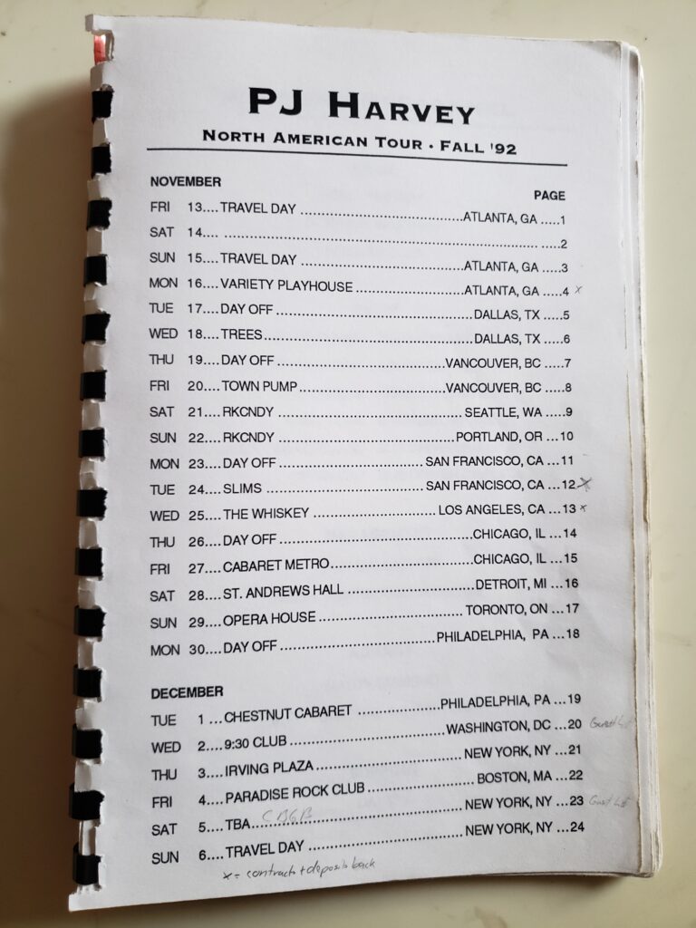PJ Harvey Dry Tour Dates